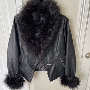 Faux leather jacket
